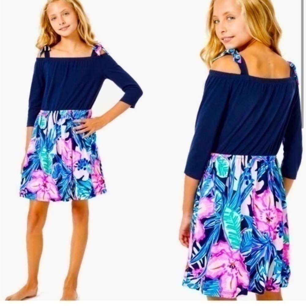 Lilly Pulitzer Girls Minisa Dress Living The Dream M (6-7)